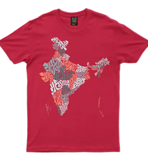 India Map_Maroon